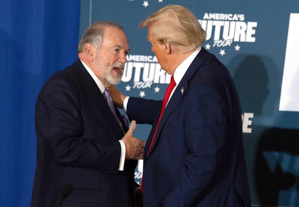 Mike Huckabee and Donald Trump