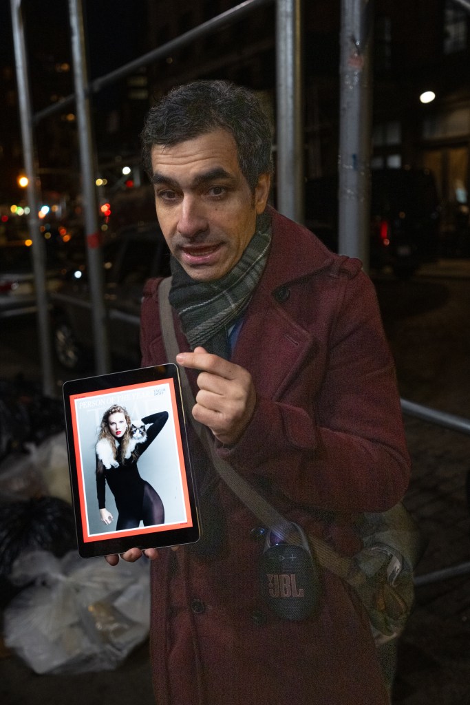 Matthew LaSpata leads a group of Swifties on a walking tour of  Swift haunts