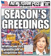 December 26, 2024 New York Post Front Cover