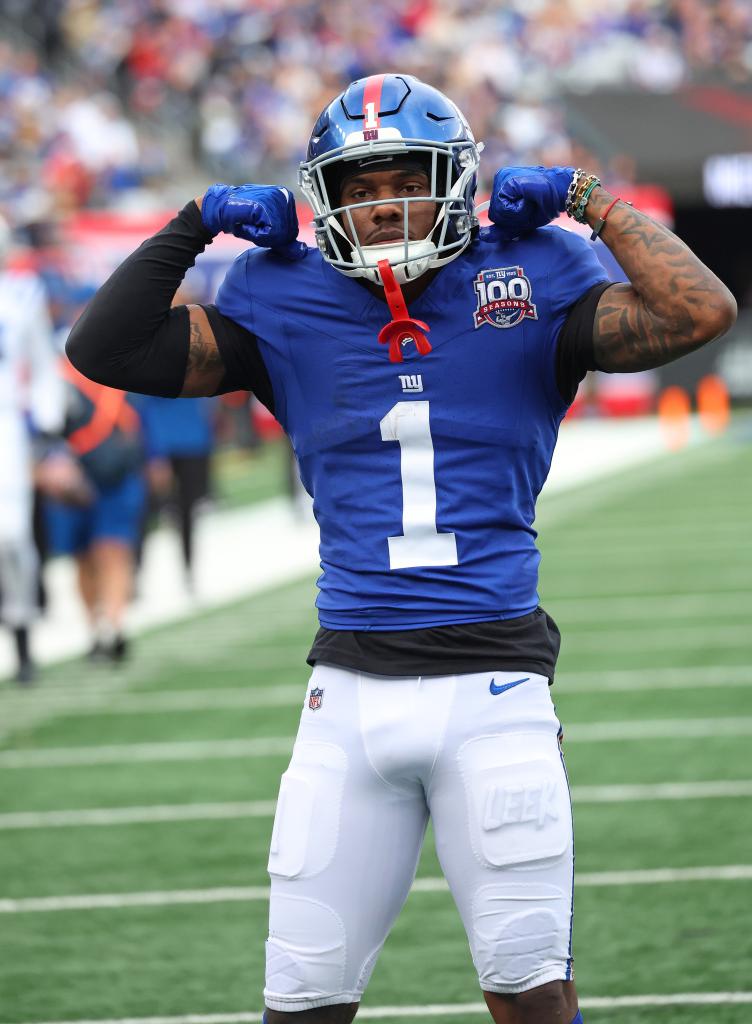 Rookie sensation Malik Nabers had himself a day against the Colts.