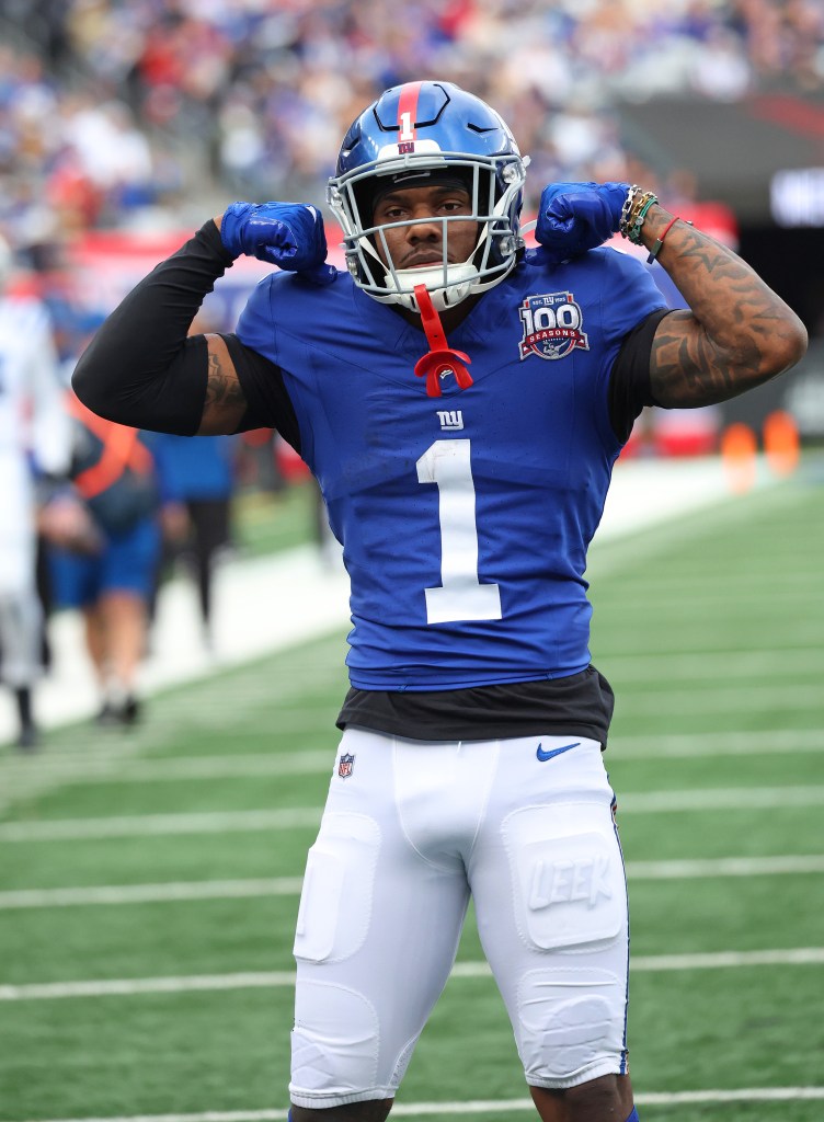 Rookie sensation Malik Nabers had himself a day against the Colts.