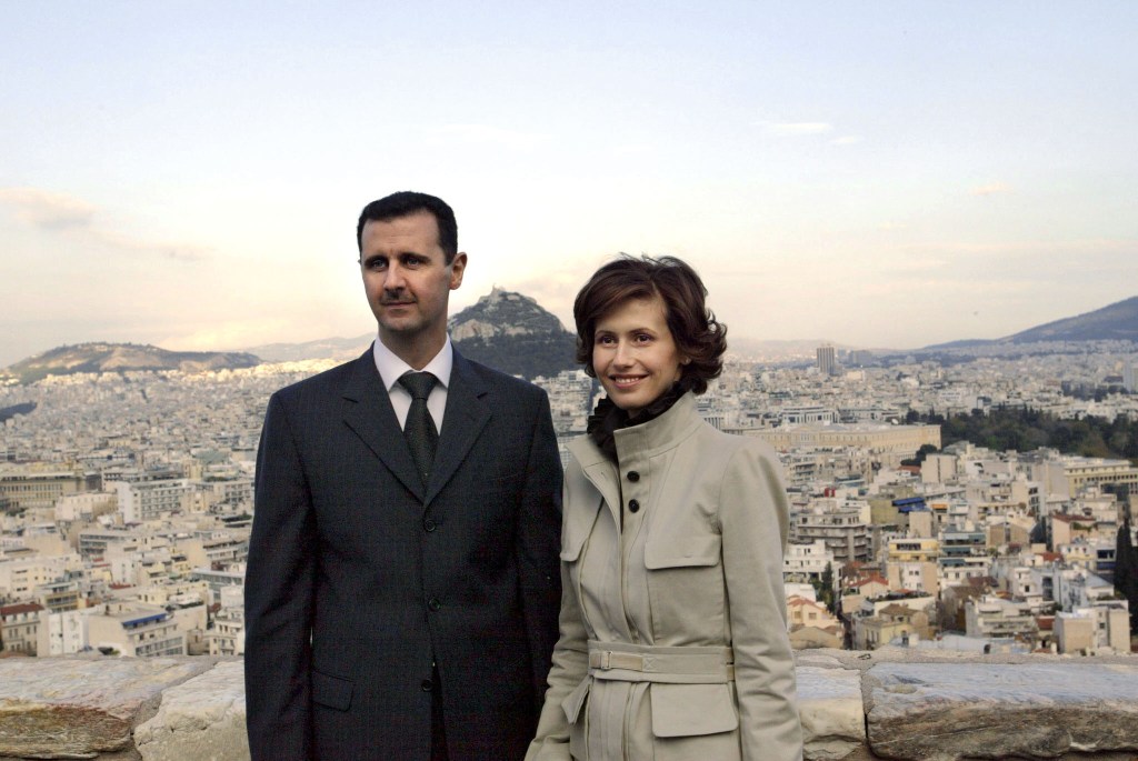 Asma al-Assad and Basha al-Aassad in Athens, Greece.