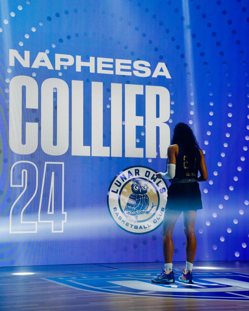 Unrivaled co-founder Napheesa Collier during media day.