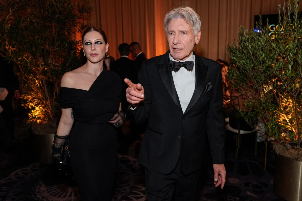 Harrison Ford arrives at 2025 Golden Globes