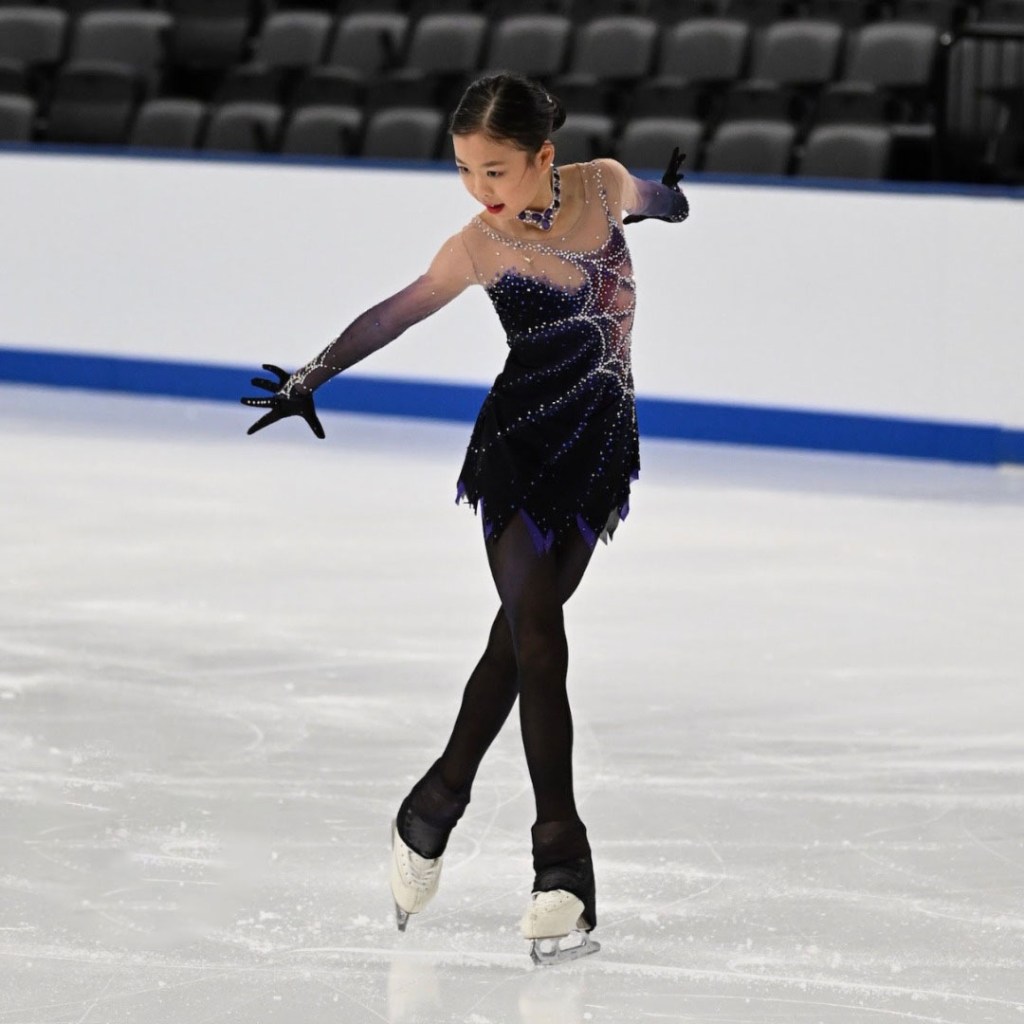 Jinna Han skating on the ice