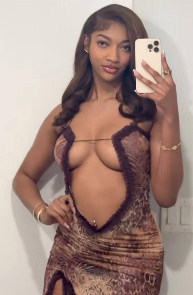 Angel Reese scrubbed her Instagram page after sharing posts of her New Year's Eve look.