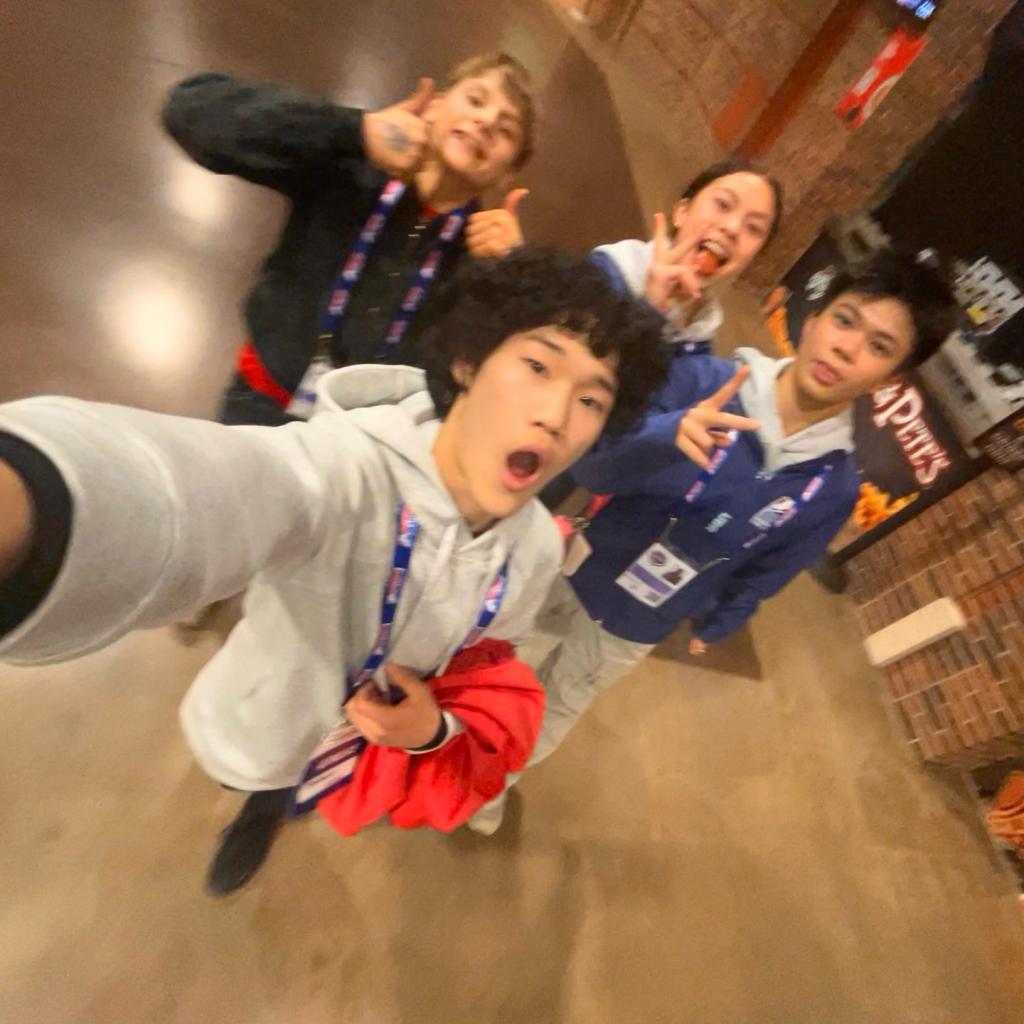 Spencer Lane social media post with skaters