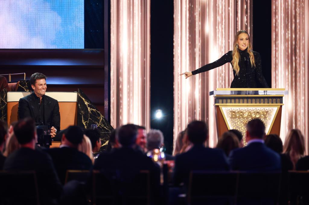 Nikki Glaser at the Tom Brady roast on Netflix