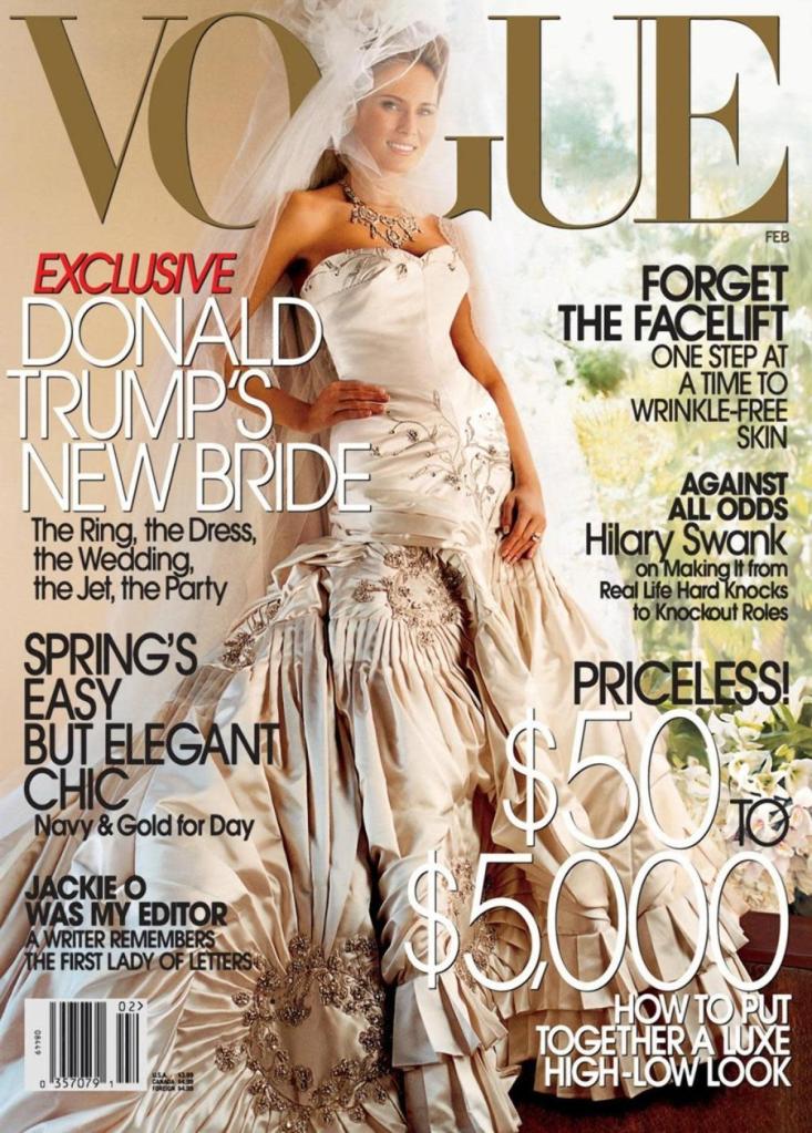 Melania Trump on the cover of Vogue in 2005.