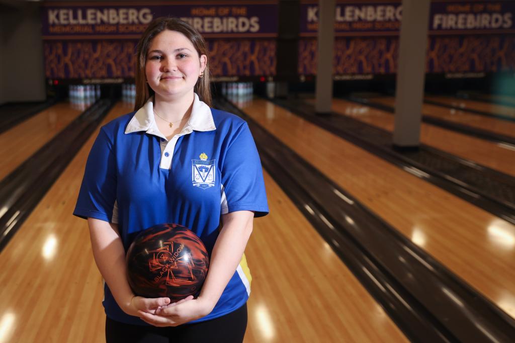Kerri Callahan recently won the CHSAA Long Island girls bowling championship for the third time, and will play for the Catholic state championship title in March.