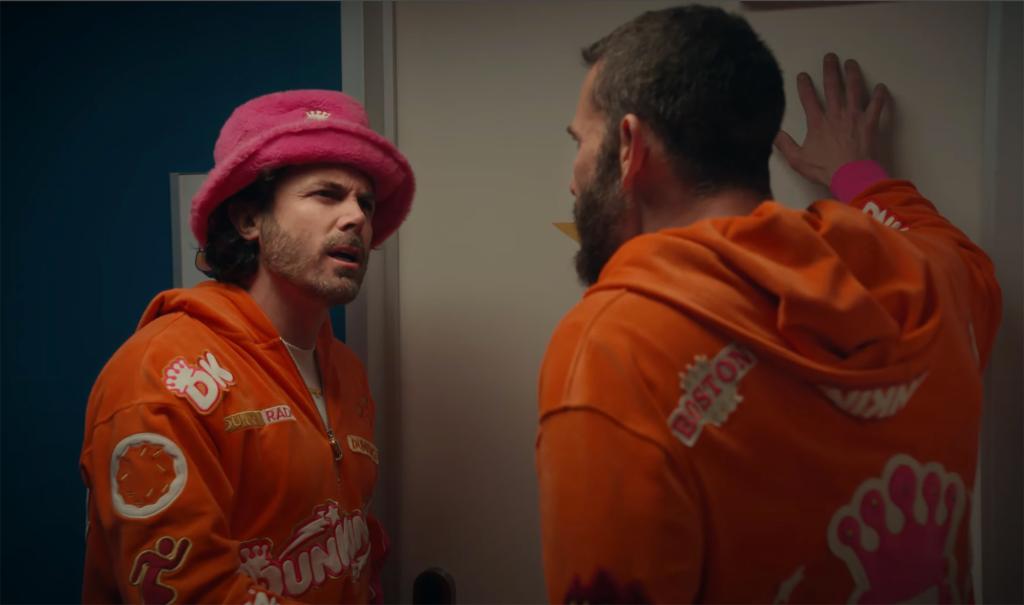 Casey and Ben Affleck in the Dunkin' Donuts commercial
