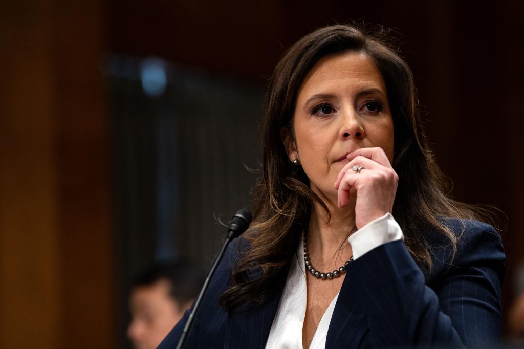 Rep. Elise Stefanik testifying before the Senate Foreign Relations Committee for her nomination to be Ambassador to the United Nations in 2025