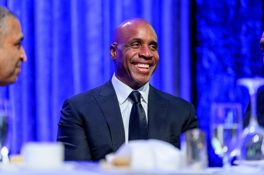 Barry Bonds attends the 2025 BBWAA Dinner at New York Hilton Midtown on January 25, 2025 in New York City.