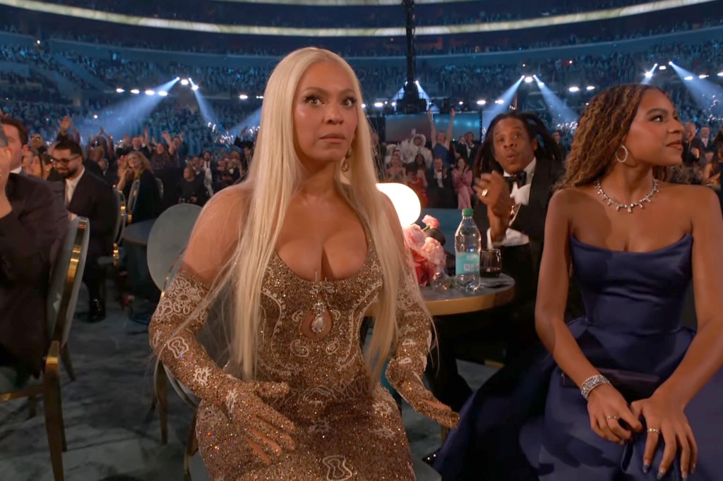Beyoncé and Blue Ivy at the 2025 Grammy Awards.