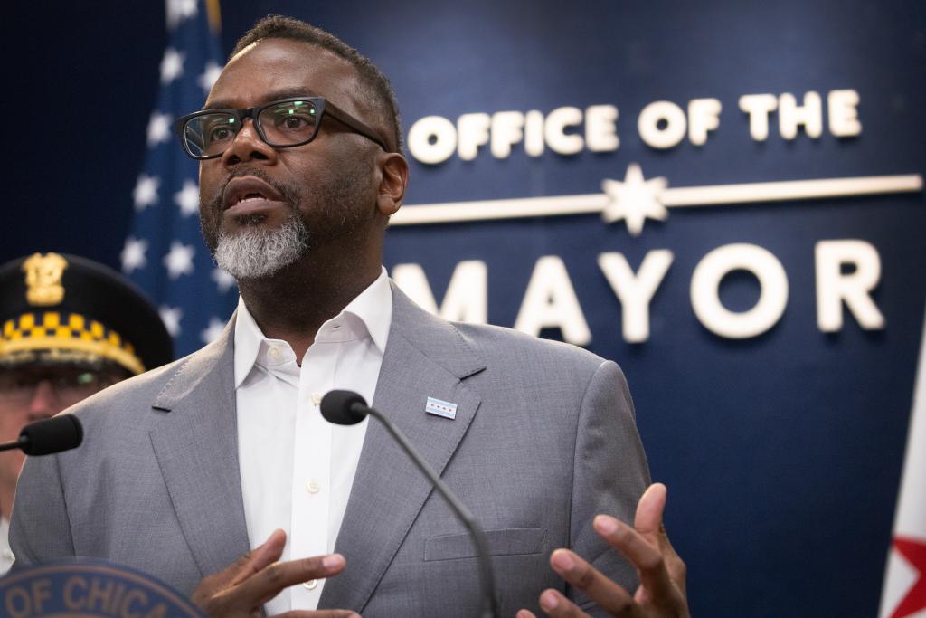 Chicago Mayor Brandon Johnson.