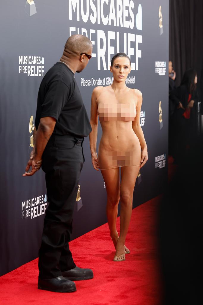 Kanye West, Bianca Censori at the Grammy Awards