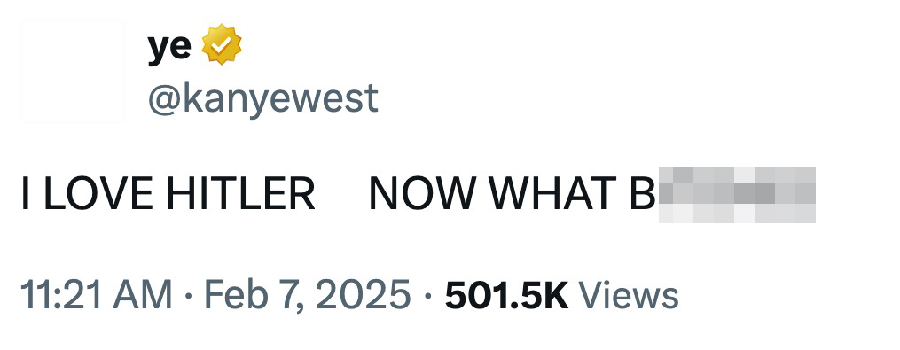 Kanye West's tweet