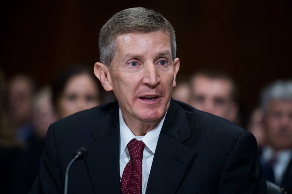 Leonard Steven Grasz, nominee to be U.S. circuit judge for the Eighth Circuit, testifies during a Senate Judiciary Committee nomination hearing in Dirksen Building on November 1, 2017.