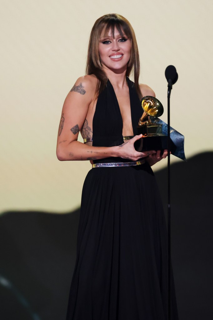 Miley Cyrus at the 2025 Grammy Awards