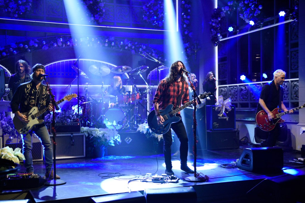Foo Fighters on "SNL" in 2017.