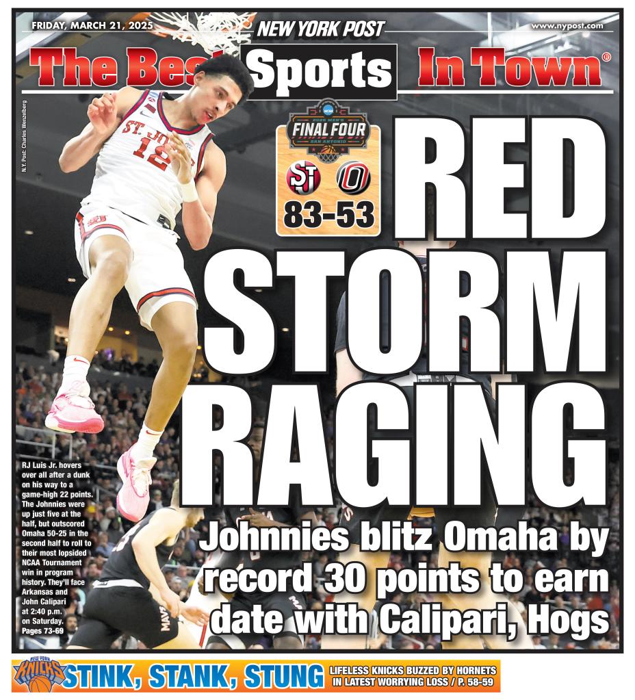 St. John's topped Omaha in the opening round of the NCAA Tournament.