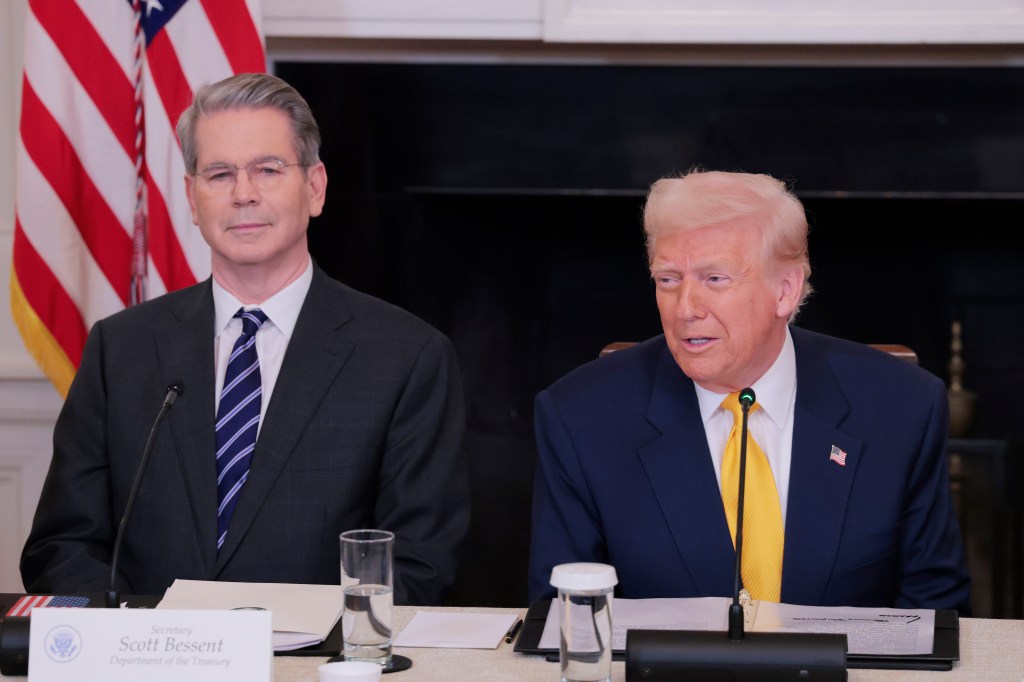 Scott Bessent and Donald Trump