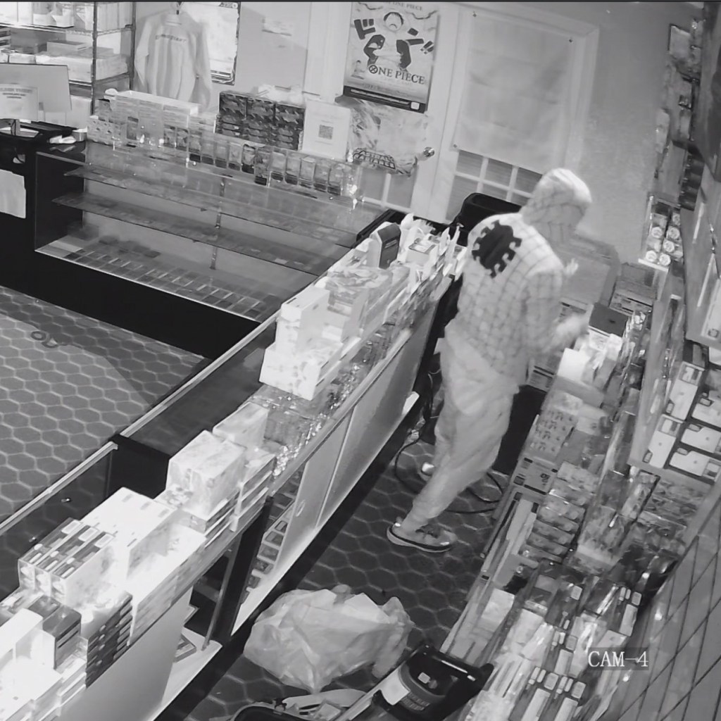 Virginia man dressed as Spider-Man stealing anime trading cards in a store