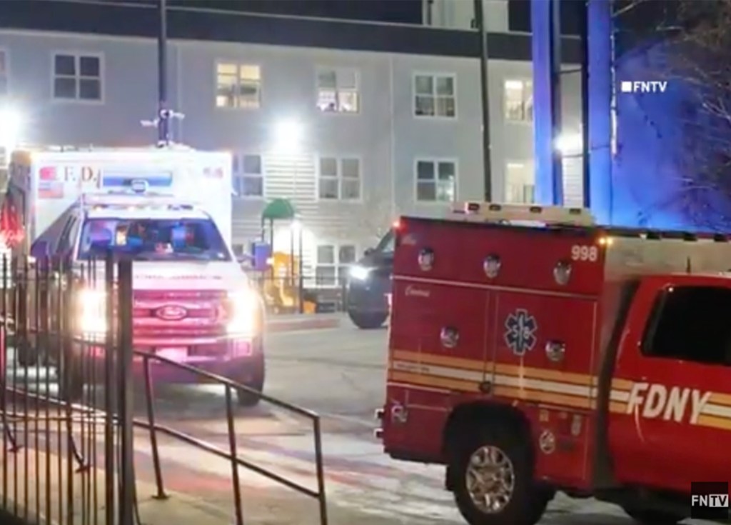 EMS and detectives investigating a possible Fentanyl lab at a Brooklyn apartment, crime scene evidence bags and photos being taken