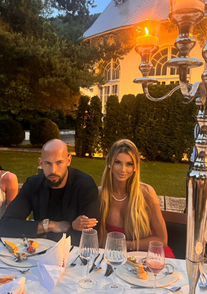 Andrew Tate and Bri Stern in a photo posted to X on June 22, 2024.