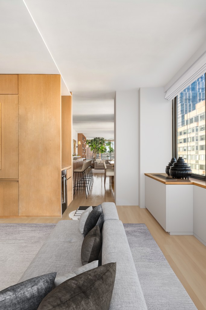 The home comes with lots of built-ins and walls to showcase art