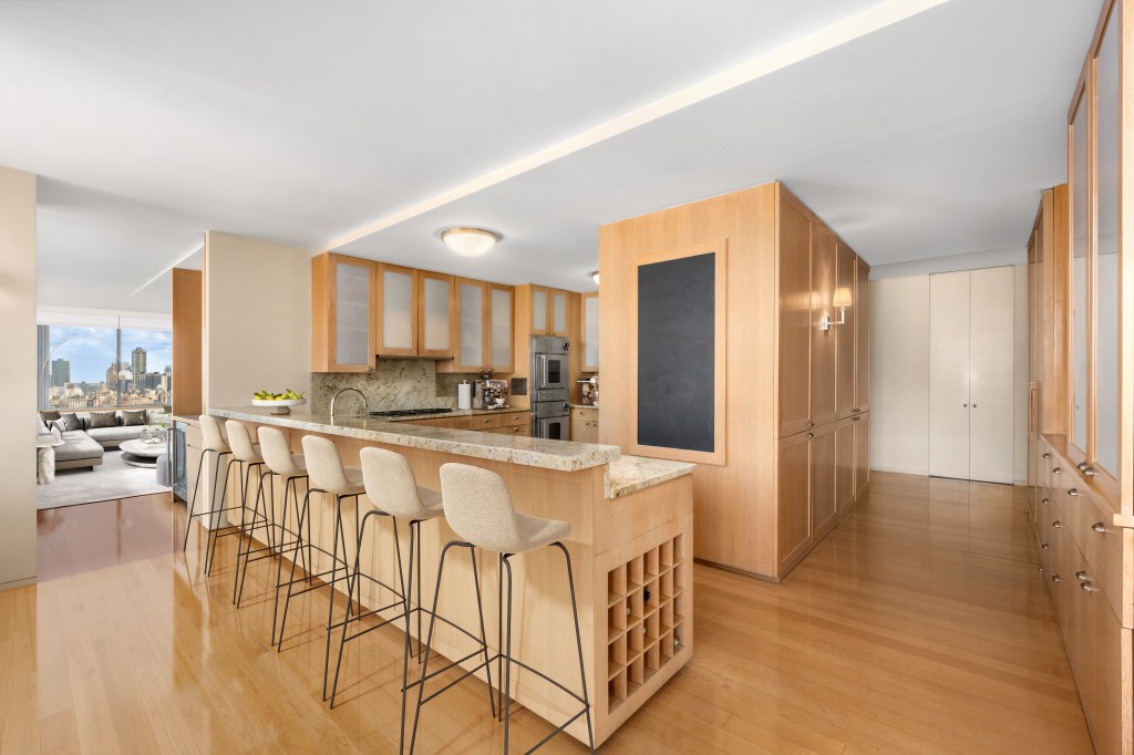 The open chef's kitchen