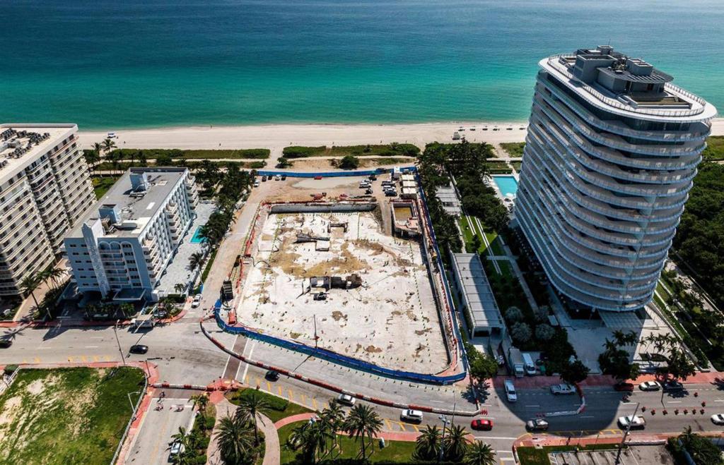 Another aerial of the tragic site, where now a new condominium is set to rise.