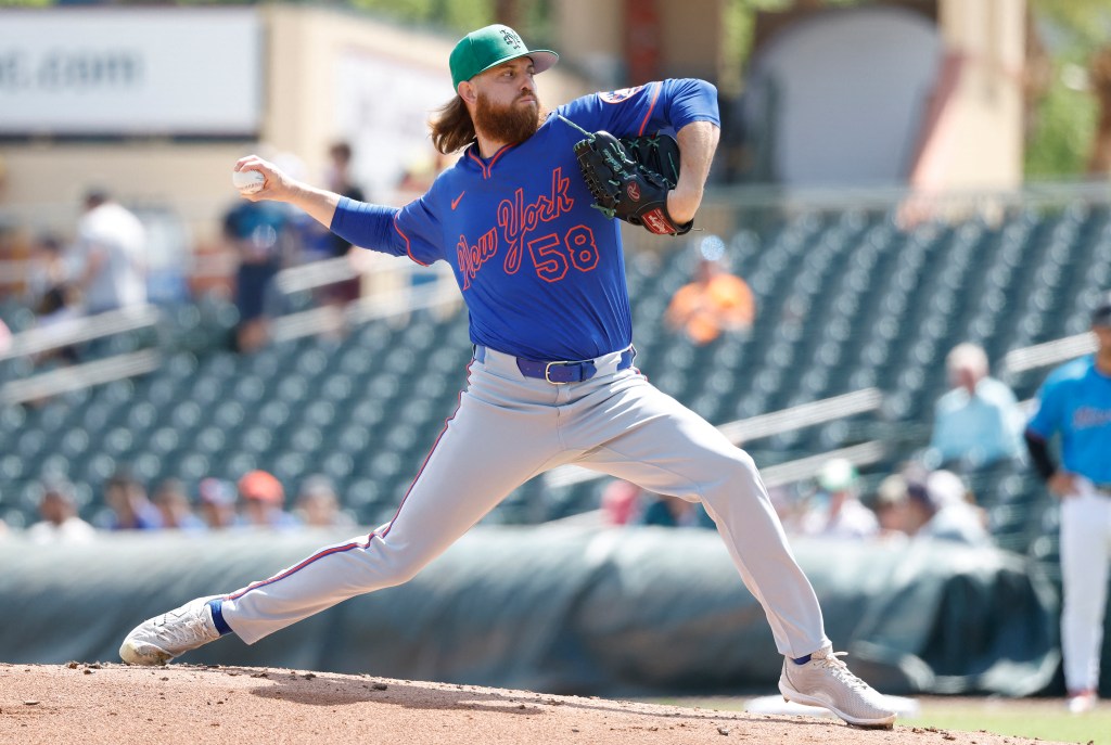 Paul Blackburn, pictured during a March 17 outing for the Mets, will open the season in the bullpen.