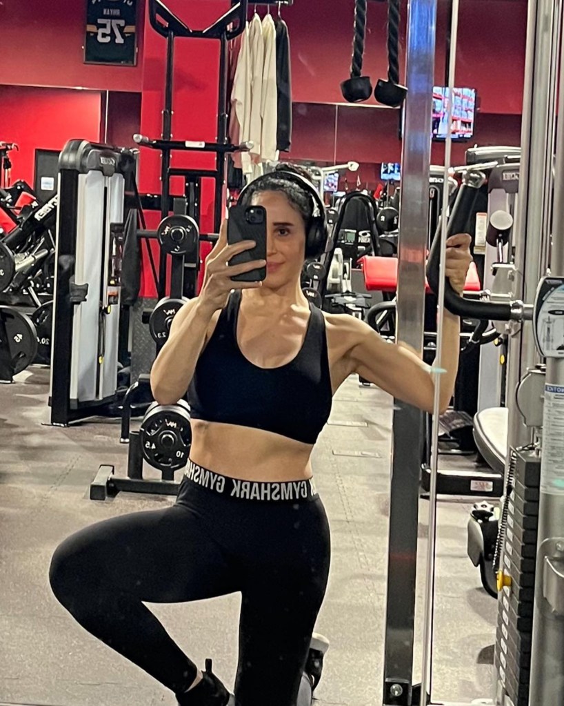 Nadya Suleman at the gym.