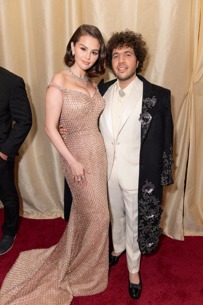 Selena Gomez and Benny Blanco attend the 97th annual Oscars at Ovation Hollywood on March 02, 2025.