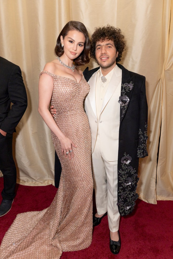 Selena Gomez and Benny Blanco attend the 97th annual Oscars at Ovation Hollywood on March 02, 2025.