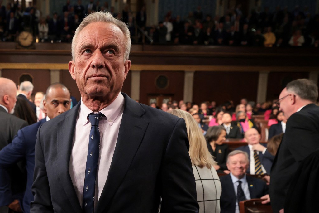 Secretary of Health and Human Services Robert F. Kennedy Jr. attends U.S. President Donald Trump's address to a joint session of Congress at the U.S. Capitol on March 04, 2025 in Washington, DC.