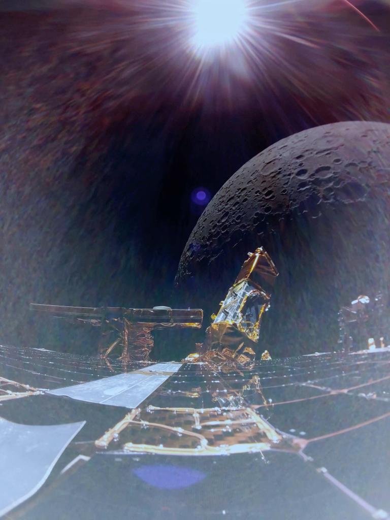 Firefly Aerospace's Blue Ghost captured this image of the Moon's south pole.