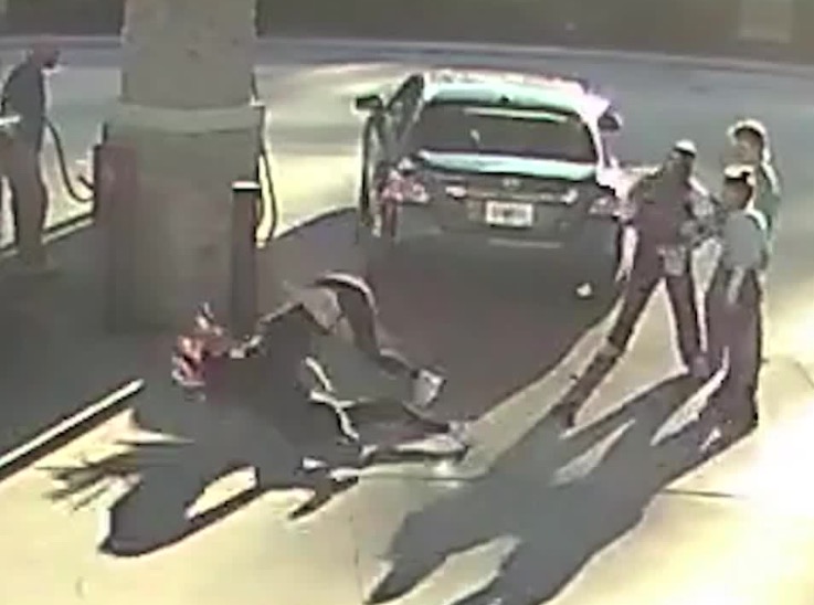 The violence erupted at a RaceTrac gas station in Gwinnett County, about 30 miles outside of Atlanta.