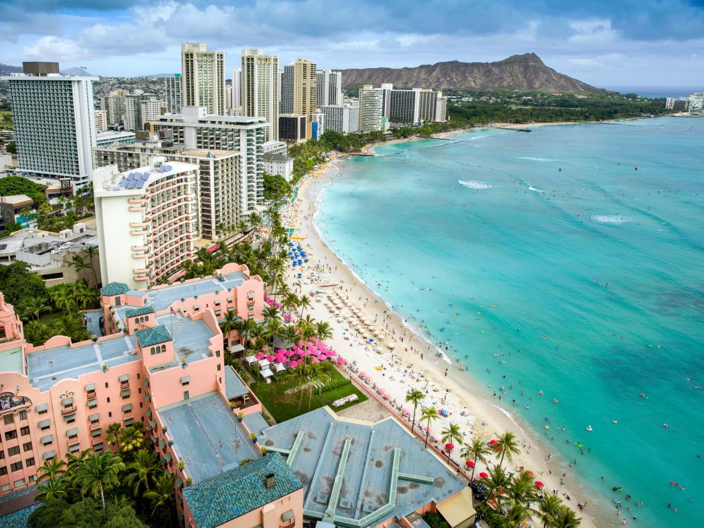 Waikiki with Diamondhead in the background