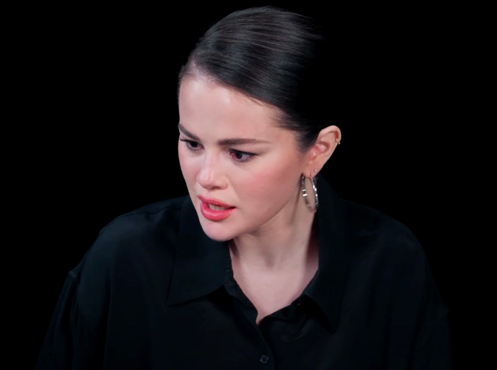 Selena Gomez on "Hot Ones."