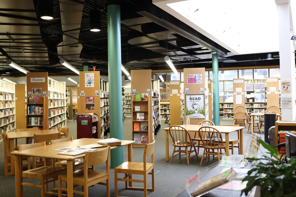 Historic Lynbrook Library in New York, built in 1929, with a section under consideration for Historic Status, Park Yeon-mi present