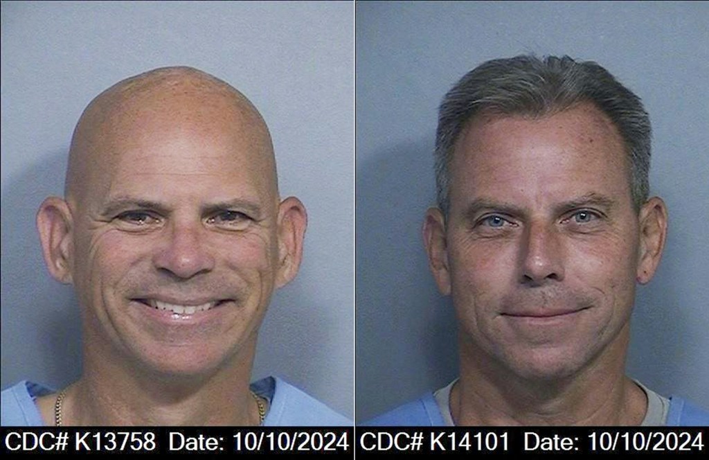 Recent mugshots for Lyle Menendez (Left) and Erik Menendez (right)