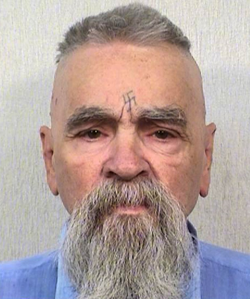 This Oct. 8, 2014 photo provided by the California Department of Corrections shows 80-year-old serial killer Charles Manson.