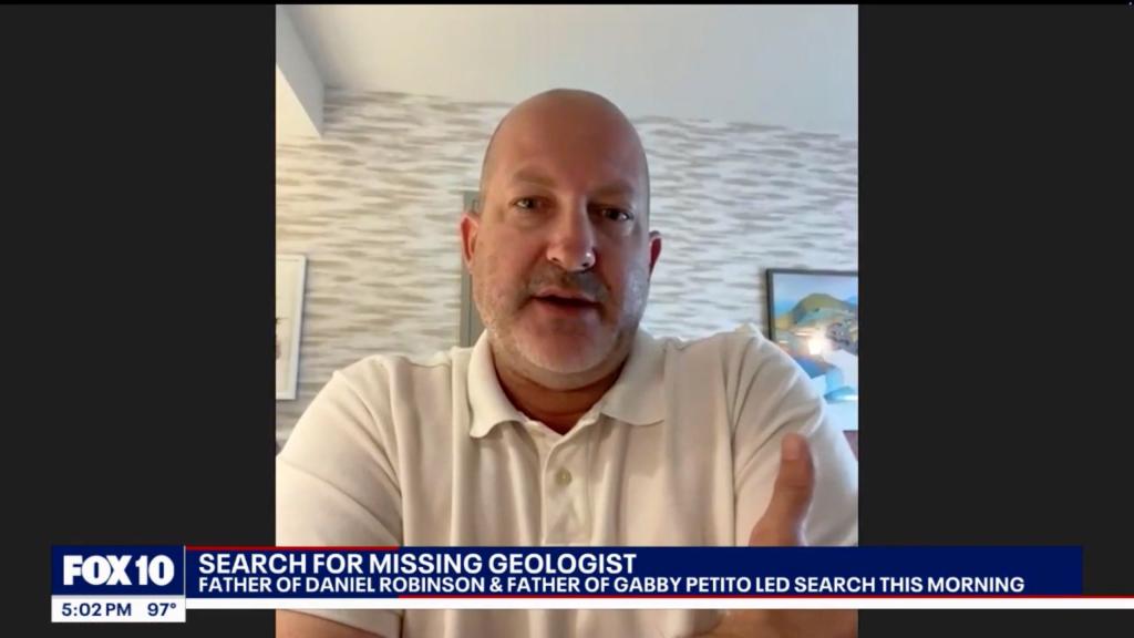 joseph petito speaking to reporters on video call
