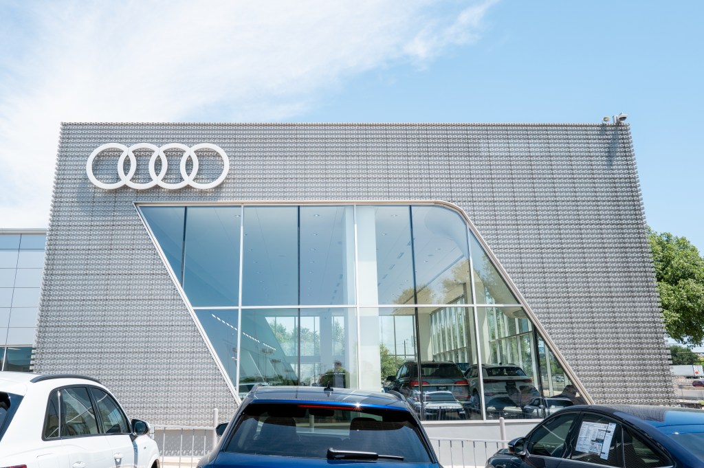 Audi dealership is seen on April 14, 2025.