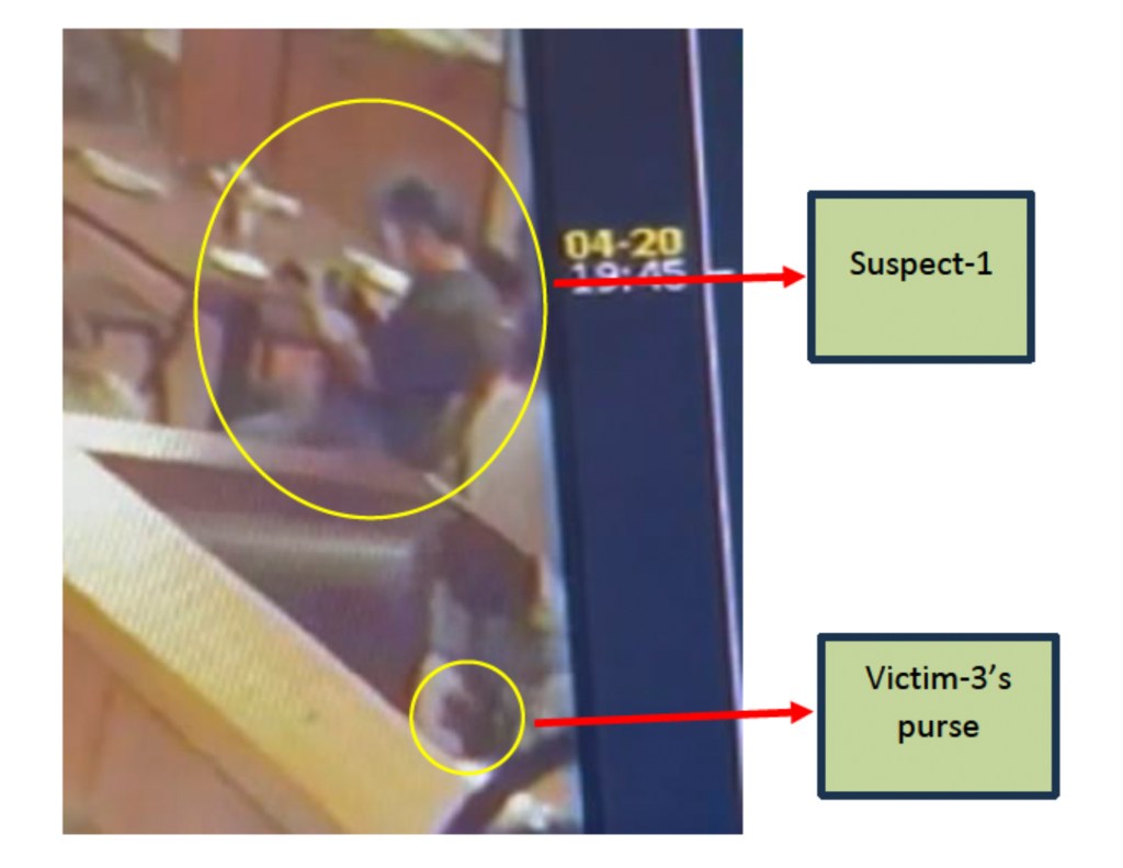 Mario Bustamante-Leiva used his leg to inch Noem's bag towards him -- and reportedly had no idea who she was