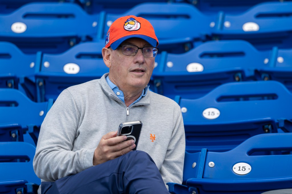 New York Mets owner Steve Cohen looks on at Spring Training, Monday, Feb. 17, 2025, in Port St. Lucie, FL. 