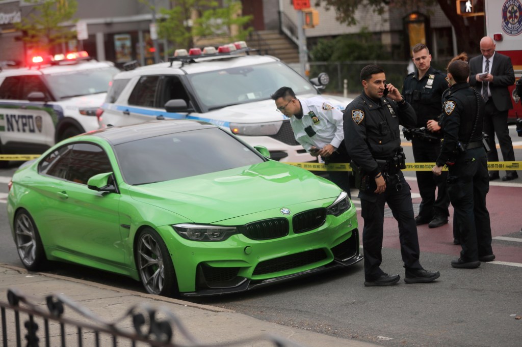 Marvin Dankwah, 29 (pictured) and Denzel Brown, 26, were charged with attempted murder in the early Sunday shooting of an off-duty NYPD cop, police said. 
