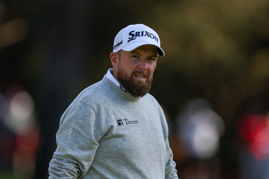 Shane Lowry of Ireland looks across the 10th green during a practice round prior to the 2025 Masters Tournament at Augusta National Golf Club on April 08, 2025 in Augusta, Georgia.